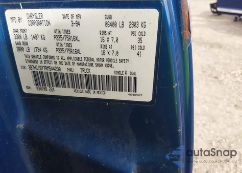 1994 Dodge Ram 1500 z USA, uszkodzony, nr VIN 3B7HC16Y7RM544230